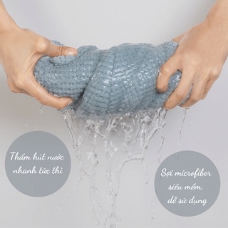 Khăn Quấn Ủ Tóc Royal Towel Chất Liệu Microfiber Siêu Thấm Hút, Nhanh Khô