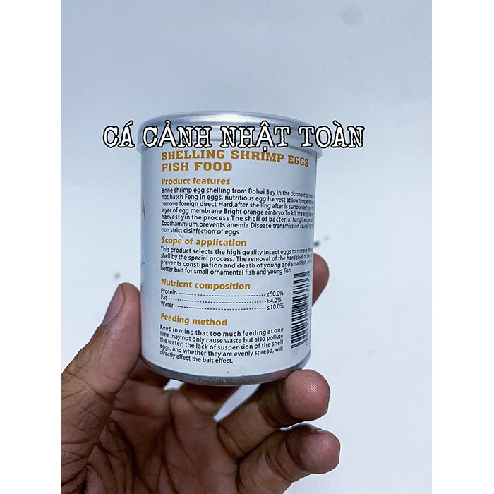 ARTEMIA TÁCH VỎ SẤY KHÔ ĂN LIỀN CHO CÁ CẢNH YEE 150ML 80G