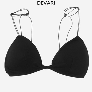 Áo bra 2 dây mảnh gợi cảm và quyến rũ, Áo lót nữ không gọng mút mỏng ôm ngực DEVARI B2099