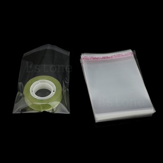 100 túi nylon bóng có keo dán miệng túi 8x12cm 3.1X4.7"
