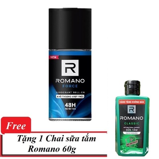 Mua 1 tặng 1 - Lăn khử mùi Romano Classic 50ml + Sữa tắm sạch khuẩn 60g