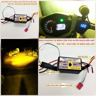 MẠCH PASSING CẢM ỨNG XUYÊN NHỰA 2 CHẾ ĐỘ PHA CỐT CHO ĐÈN PHA VÀ ĐÈN TRỢ SÁNG BI CẦU , phụ kiện xe máy