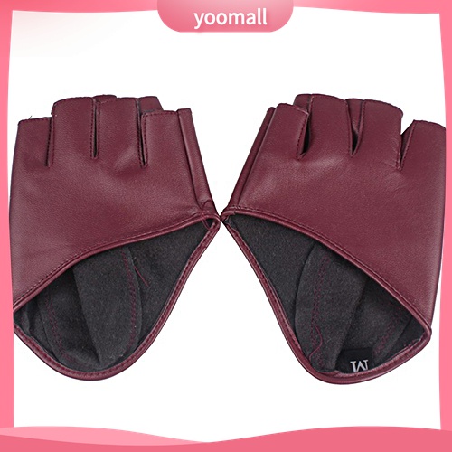 Yomall♡ Găng Tay Giả Da Hở Ngón Thời Trang Cho Nữ
