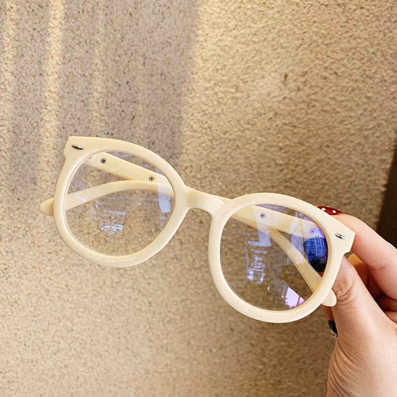 Kính cận thời trang nữ gọng tròn mắt kính không độ chống tia UV phong cách Hàn Quốc đẹp cute giá rẻ HANASO 063