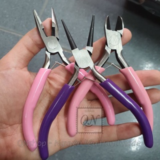 Kìm uốn, cắt làm trang sức màu hồng tím dễ thương