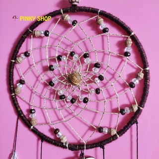 Dreamcatcher treo tường handmade, vòng bắt giấc mơ tua rua lông vũ treo trang trí độc đáo Pinky Shop mã DRD46