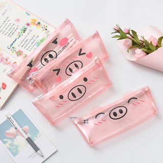 Hộp Bút Nhựa Trong Heo Hồng - Thỏ Hồng VPP