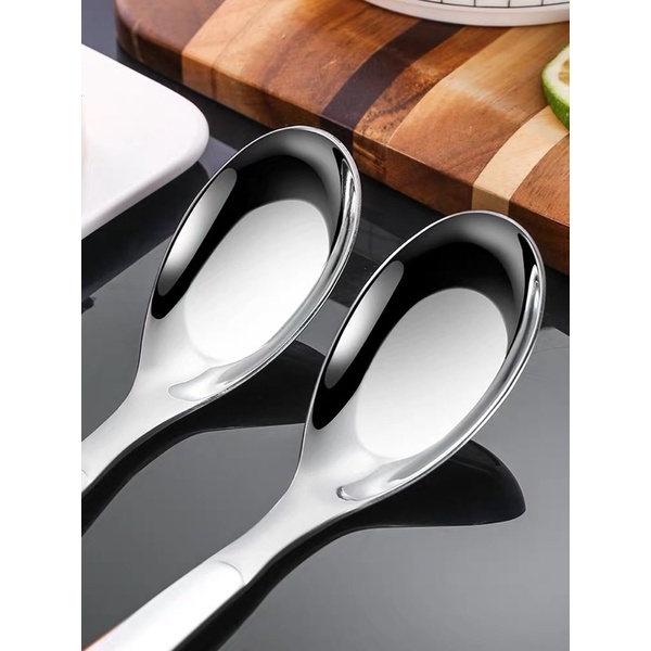 Muỗng thìa ăn cơm phở Inox 316 cao cấp sáng bóng (3 kích thước)
