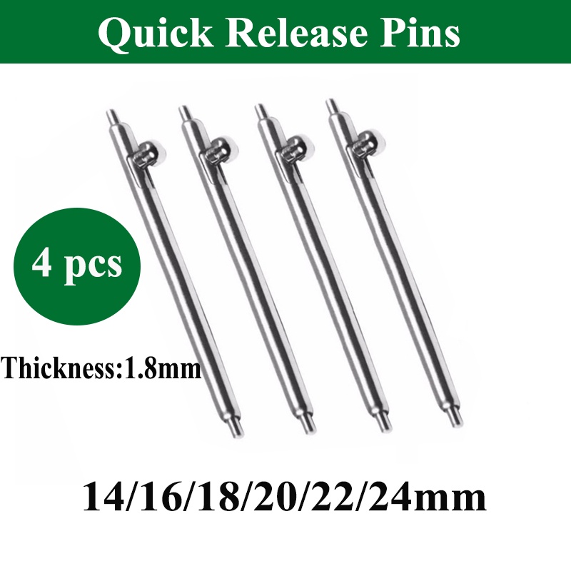 4 Thanh lò xo phát hành nhanh Đường kính 1,8mm Dây đeo đồng hồ Chân Phụ kiện đồng hồ cho dây đeo đồng hồ thông minh có công cụ 14 / 16 / 18 / 20 / 22 / 24mm