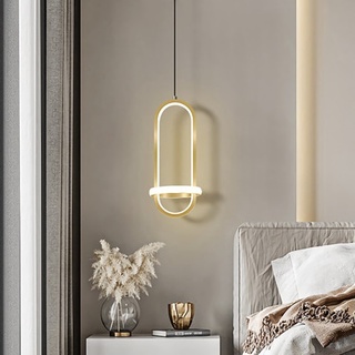 AIMI Bắc Âu Mặt Dây Đèn Đầu Giường Nhỏ Đèn Chùm Đen/Vàng Bếp Treo Đèn Khu Ăn Uống Droplights Ốp Trần