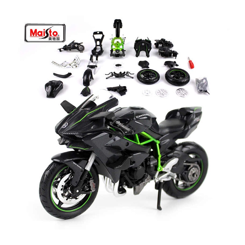 Ảnh Đồ Chơi MAISTO Xe Mô Tô Lắp Ráp Kawasaki Ninja H2TM R Tỉ Lệ 1:12 39198/MT39051AL 1
