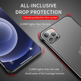 Ốp Điện Thoại PC Cứng Không Viền Mini Màu Trơn Cho iPhone 11 12 13 14 Pro 13 12 Pro Max