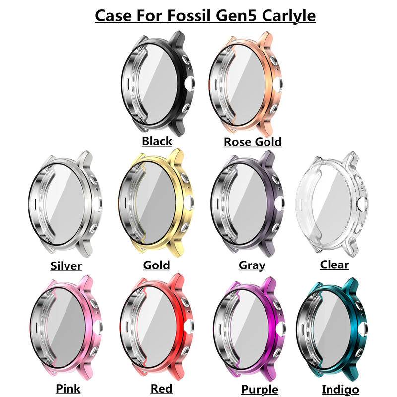 Ốp Bảo Vệ TPU Cho Đồng Hồ Thông Minh Fossil Gen 5 Ẩn Ốp Lưng Bảo Vệ Toàn Màn Hình Cho Đồng Hồ Fossil FTW4024