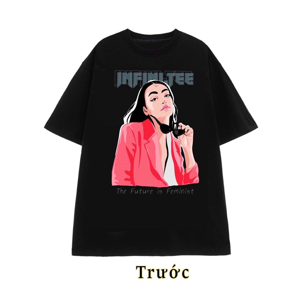 Áo thun INFINITEE Fni0027, Thun 100% Cotton - form rộng Unisex.