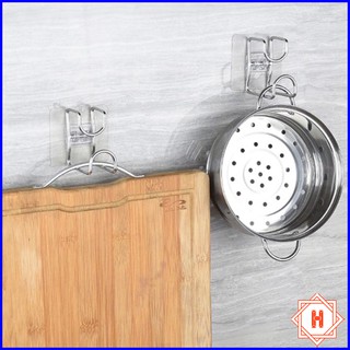 Móc Inox Dán Tường Treo Thau Chậu, Khăn, Quần Áo/ Giá Gắn Tường Treo Đồ Nhà Bếp, Nhà Tắm { H }