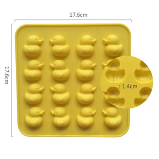 Khuôn Silicon Làm Socola,Thạch Rau Câu,Kẹo Dẻo,Pudding Trang Trí Hình 16 Chú Vịt Xinh