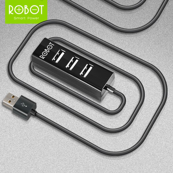 Ảnh HUB Chuyển Đổi Chia Cổng USB ROBOT H140-80 Mở Rộng 4 Cổng USB 2.0 Dây Nối Dài 80 Cm 3