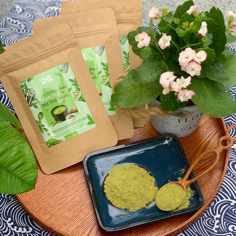 Ảnh Bột Matcha Trà Xanh Nguyên Chất CACAOMI Green Tea pha chế thức uống, làm bánh, đắp mặt nạ 50g 4