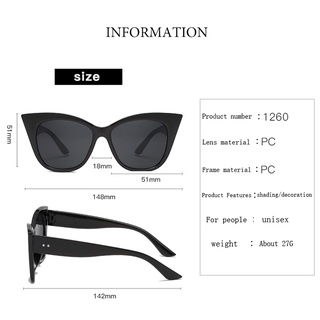 Mắt mèo catwoman Kính râm nữ bằng nhựa cổ điển UV400 Thiết kế thương hiệu Kính râm ngoài trời thời trang cổ điển