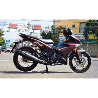 Tem trùm exciter 150 đen chỉ đỏ, độ team decal xe ex dán đời 2015-2020