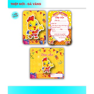 THIỆP MỜI SINH NHẬT MẪU BÉ TRAI + BÉ GÁI - SET 10 THIỆP / BỘ