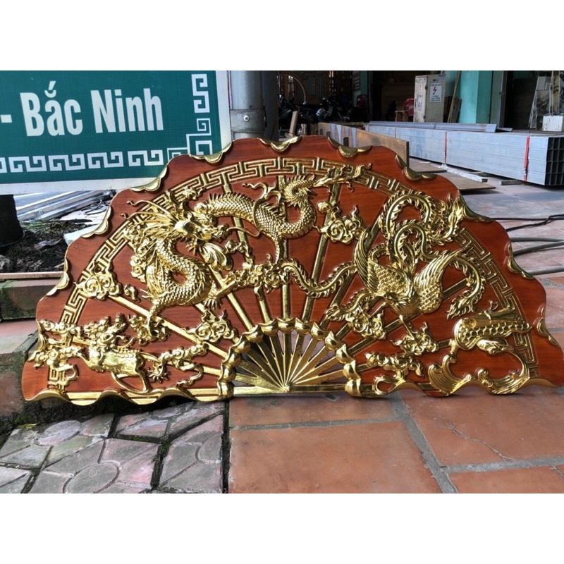 quạt treo tường 60x1m20 dày 3,5 gỗ hương đỏ Nam phi