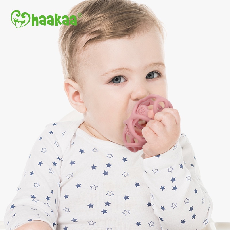 Mô tả Gặm nướu silicone hình quả bóng Haakaa, Nhiều màu sắc, hỗ trợ bé quá trình mọc răng - 1