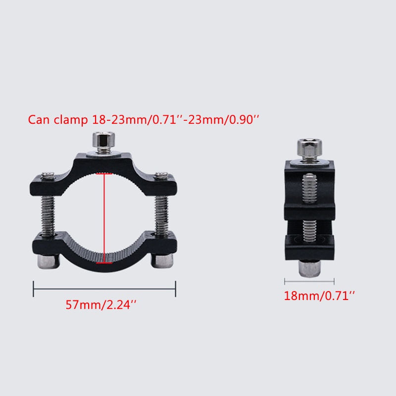 Mon BikeFlashlight Đèn Pin Gắn Tay Cầm Vít Kẹp Đèn LED Trước Giá Đỡ