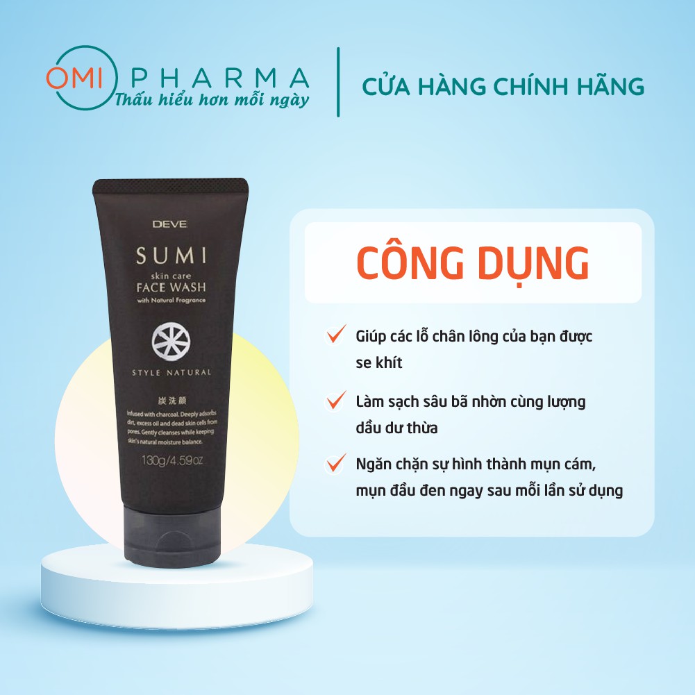 Ảnh Sữa Rửa Mặt Than Hoạt Tính Deve Sumi Face Wash (170g) 2