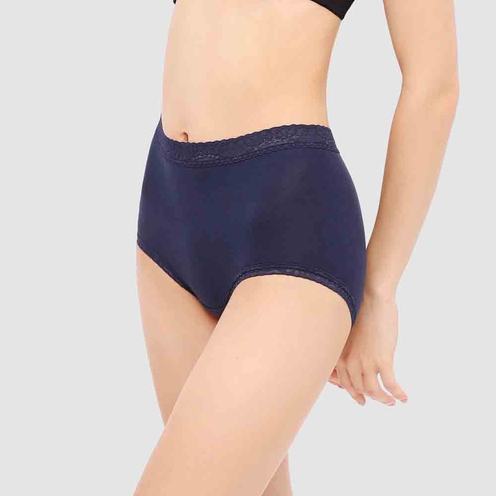 Quần lót nữ Wacoal IEC3200 - EC3200 Cotton Blend Êm bền cao cấp boy short, lưng cao ngang rốn, quần cotton