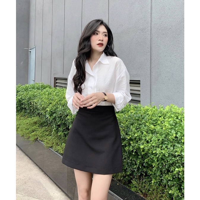 Chân váy nữ [MAY THEO SỐ ĐO] - váy A phối blazer & vest - chất liệu cao cấp, màu đen- Tiệm may Diluclothing