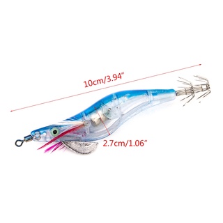 ELE LED Điện Tử Dạ Quang Tôm Mực Topwater Crankbaits Cá Câu Cá Đêm Mực Jig Dụ Bass Wobbler