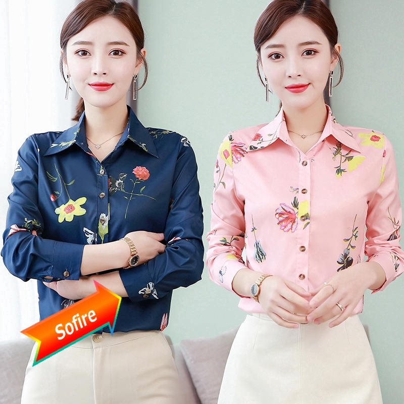 Áo Sơ Mi Nữ Tay Dài Daisy Crop Plus Size Top Văn Phòng Trang Trọng Áo