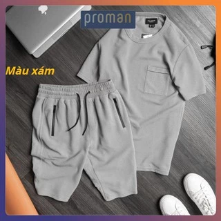 Bộ Thể Thao Nam mùa hè mặc ở nhà chất Cotton Xốp Thái siêu xịn, Đồ Bộ Nam Quần Áo mùa hè cộc tay BX01 BO01 - PROMAN