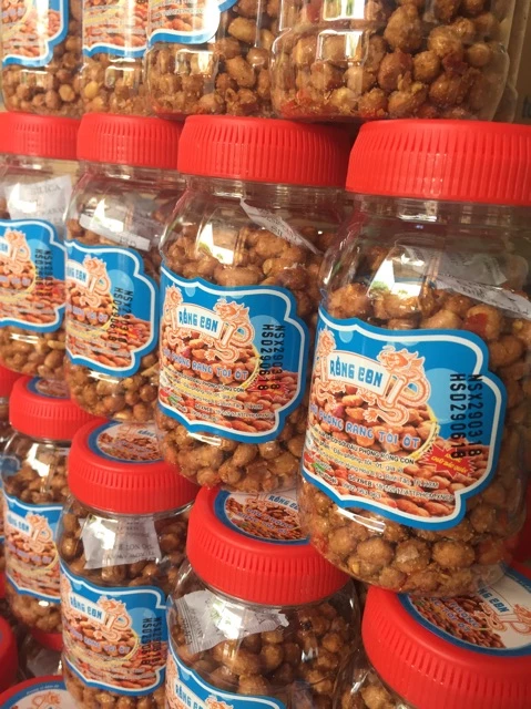 Đậu phộng rang tỏi ớt Rồng Con hủ 250gr