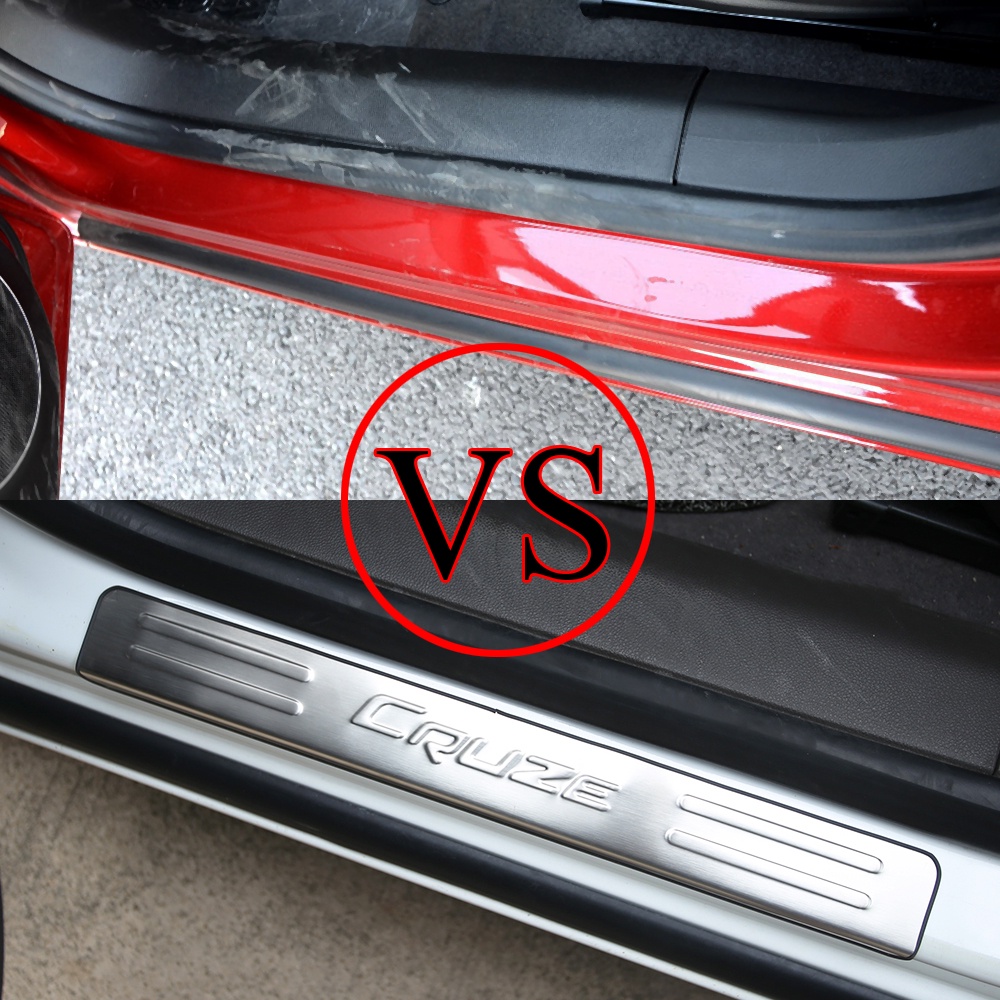 4Pcs/Set Stainless Steel Car Door Sill Plates Doors Scuff Plate for