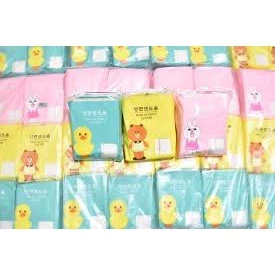 SỈ 10 Bông tẩy trang gấu vịt thỏ 100% cotton