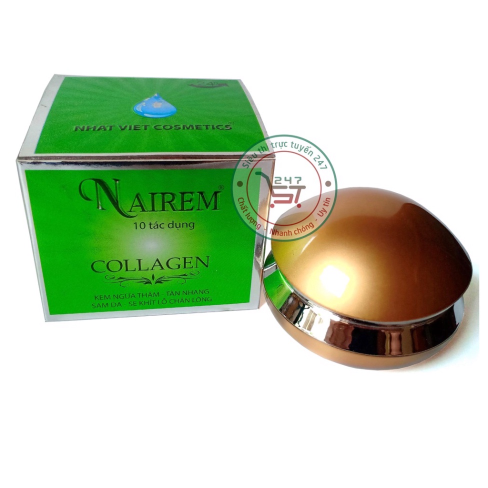 Kem Năm Tàn nhang Trắng da Giữ ẩm ngừa Thâm Sạm da Se khít lỗ chân lông NaiRem 25g (Xanh lá)