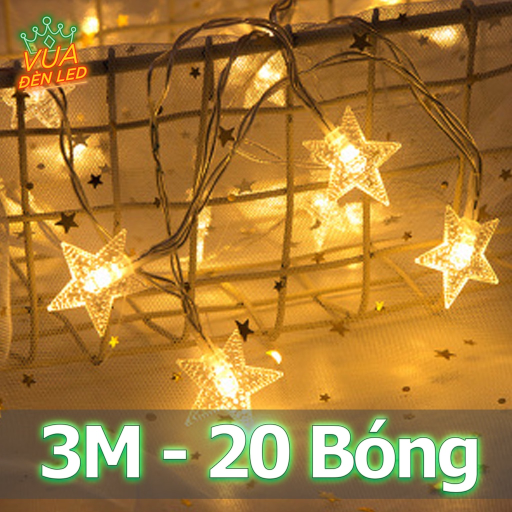 Bộ Dây Đèn Led Hình Sao, Bông Tuyết Trang Trí Phòng Ngủ, Rèm Cửa, Sinh ...