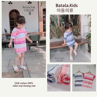 Váy bé gái Batala kids cotton thoáng mát, đầm đi biển cho bé gái từ 2-7 tuổi VAKE01