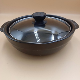 Nồi đất sứ tráng men chống dính đáy nông có nắp Kho cá, thịt, mì cay, cơm niêu nhiều kích cỡ
