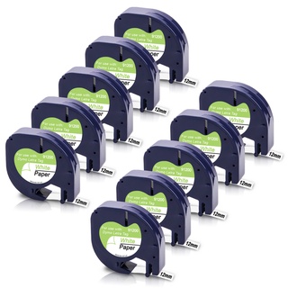Nhãn Dán Dymo Letra Tag LT-100H LT-100T QX50 2000 XR XM 10PK 10PK Tương Thích Với Dymo Letra Tag 91330 91200K