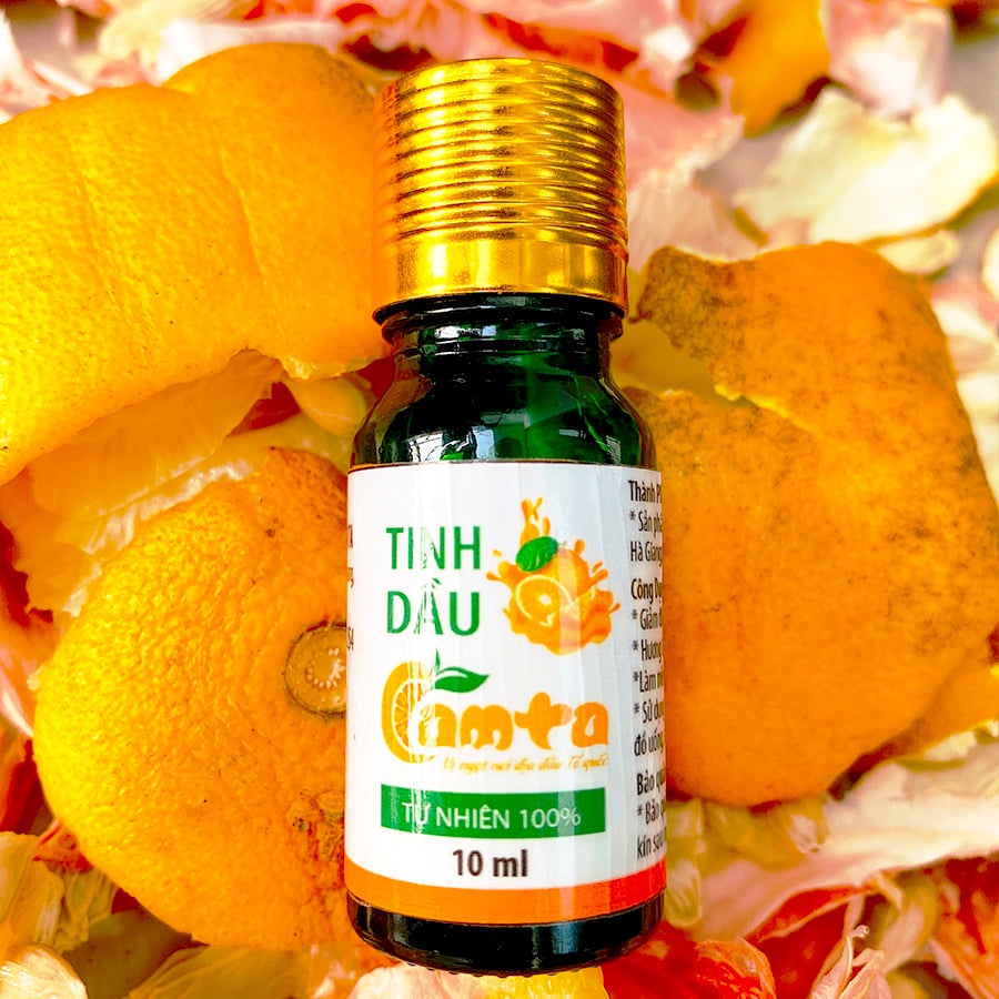 Tinh Dầu Cam 100% Tự Nhiên Không Chất Tạo Hương, Kích Mùi. Dùng Thơm Phòng, Treo Xe OtO Lọ 10ml