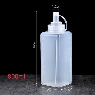 (COMBO 5) Chai nhựa đựng nước sốt chống bụi/ chống tràn dung tích lớn 800/ 500ml - Bình bóp nhựa vòi rộng đựng sốt