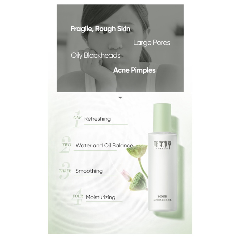 Ảnh Toner INOHERB hạt hoa sen làm sạch da - Lotus Seed Purifying 200ml 2