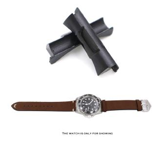 Cho 20mm Rolex Submariner Daytona GMT Bạc Hoa Hồng Vàng Chắc Chắn Cong Kết Thúc Liên Kết Endlink Dây Đồng Hồ Cao Su Da
