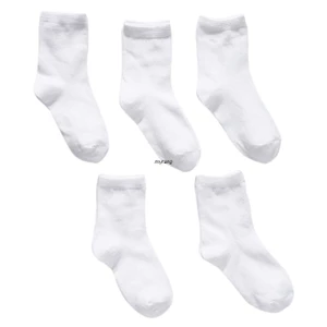 ✿ Set 5 Đôi Vớ Thể Thao Cổ Thấp Màu Trắng Cho Bé