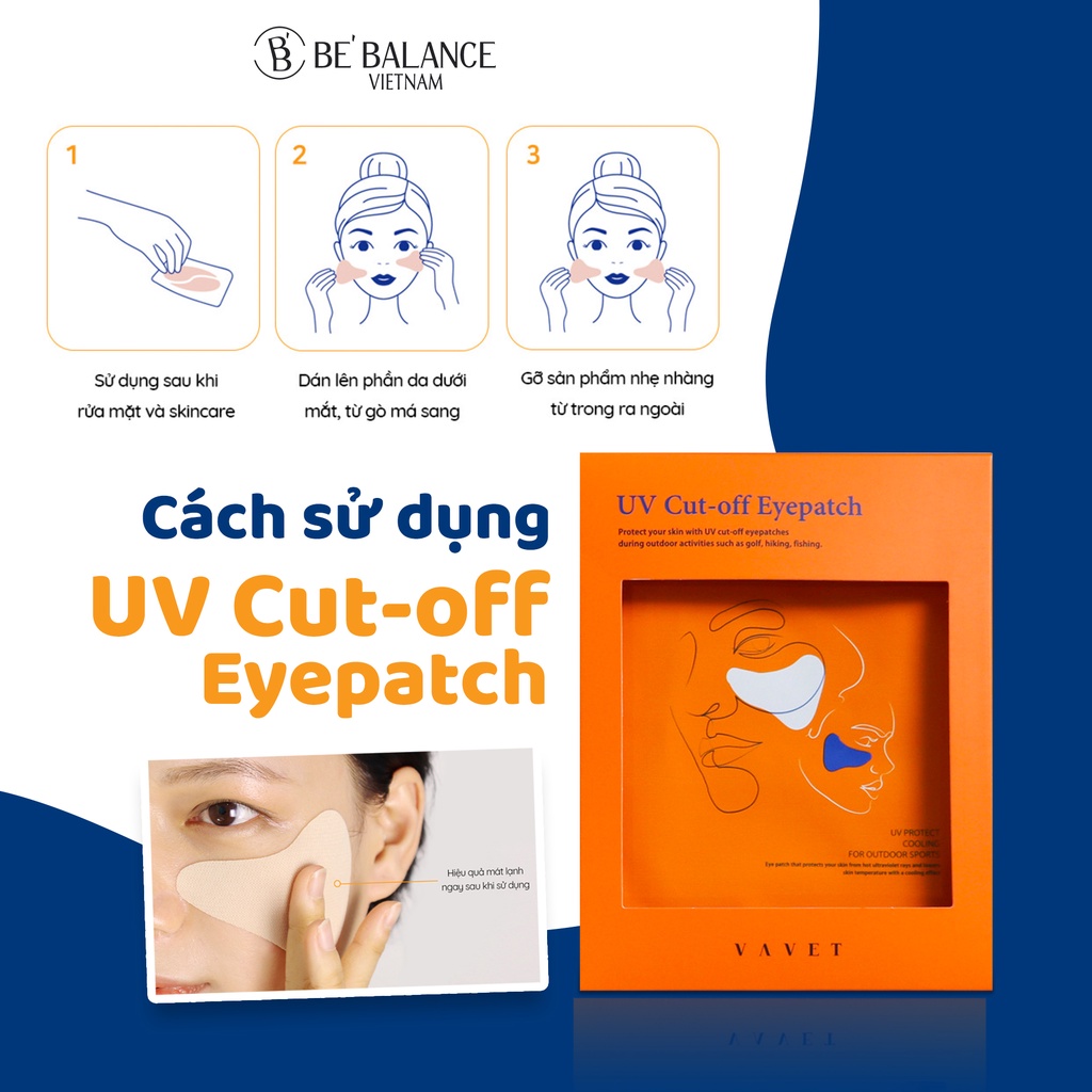 Ảnh Combo 2 Hộp Miếng Dán Chống Nắng Gò Má Be'Balance UV CUT OFF EYEPATCH giúp Chống Tia UV Bảo Vệ Da 3