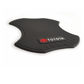 Bộ 4 Miếng Dán Tay Nắm Cửa Xe Hơi Bằng Cao Su Họa Tiết Sợi carbon Cho Toyota Honda Nissan