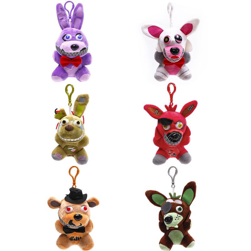 FNAF Bear Keychain Horror Game Plush Doll Soft Kid‘s Stuffed Toy